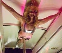alethea austin death lay on airplane ceiling all star stages airbourne video shoot Airbourne Music Video w/ Alethea Austin & All Star Stages