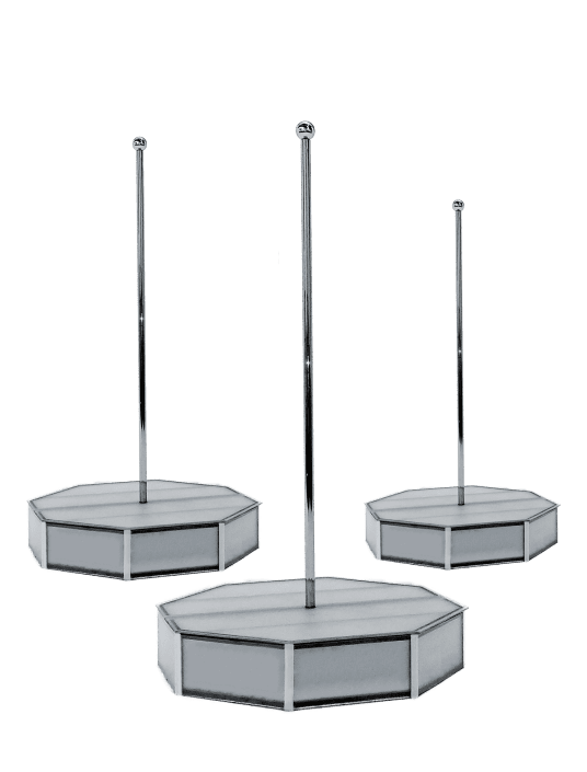 White portable stripper pole all star stages on white cyclorama production shoot-1500px White portable stripper pole all star stages on white cyclorama production shoot-1500px