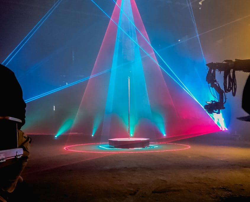 multi colored laser effects over all star stages portable stripper pole during film shoot 1000px multi colored laser effects over all star stages portable stripper pole during film shoot 1000px