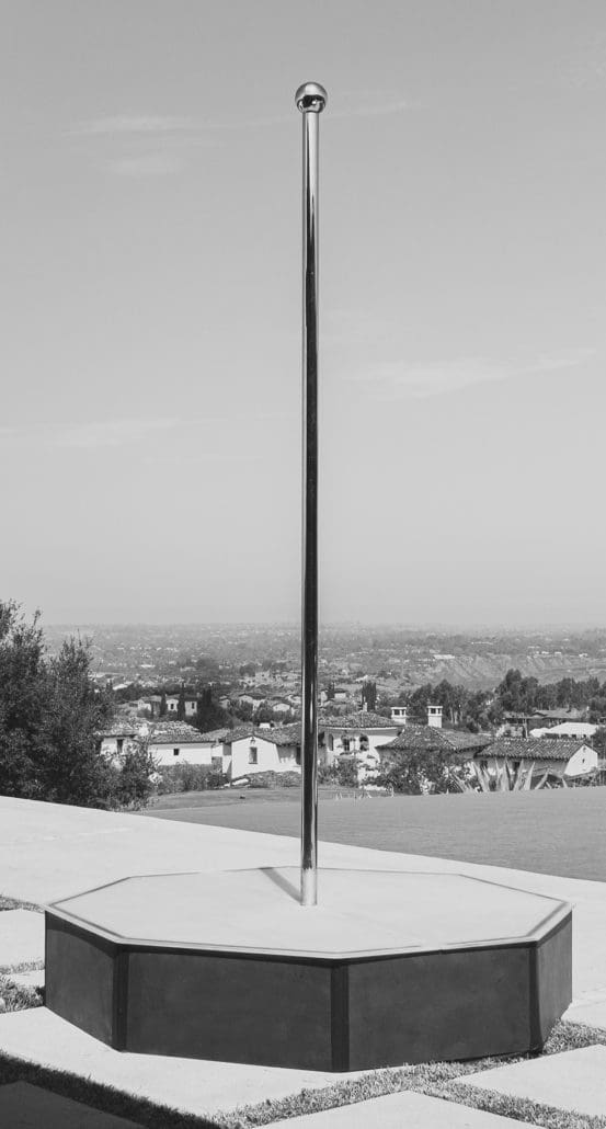 closeup 5x5 octagon portable stage with frosted acrylic top matte black sides and 9 ft dance pole outside with pool and view in background bw 1000px closeup 5x5 octagon portable stage with frosted acrylic top matte black sides and 9 ft dance pole outside with pool and view in background bw