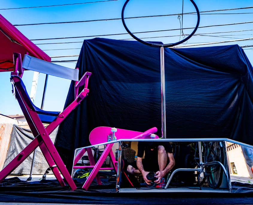 All Star Stages Lyra X Spinner with mirrored silver chrome side kits and-98 All Star Stages Lyra X Spinner with mirrored silver chrome side kits and the photographer in the reflection