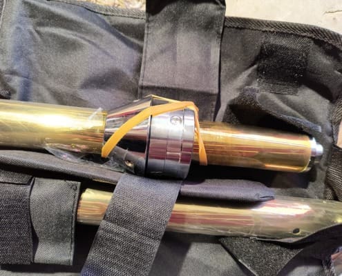 Brass 45mm Spinner in Travel Case with cone bearing